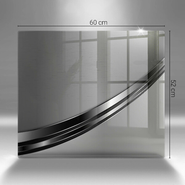 Skärbräda av glas Metallabstraktion