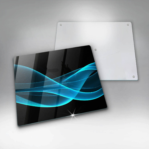 Skärbräda av glas Blå abstraktion