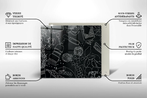 Skärbräda av glas Kökstillbehör