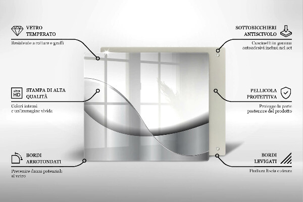 Skärbräda av glas Abstrakta linjer design