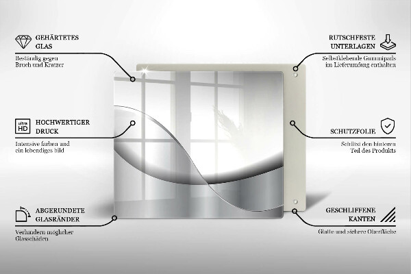Skärbräda av glas Abstrakta linjer design