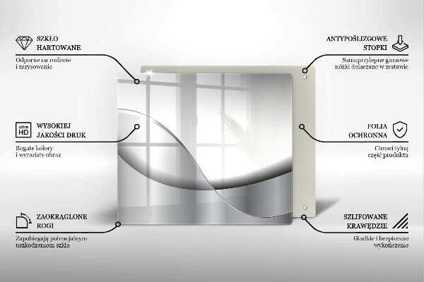 Skärbräda av glas Abstrakta linjer design