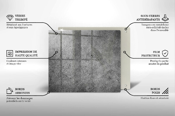 Skärbräda av glas Betong sten textur