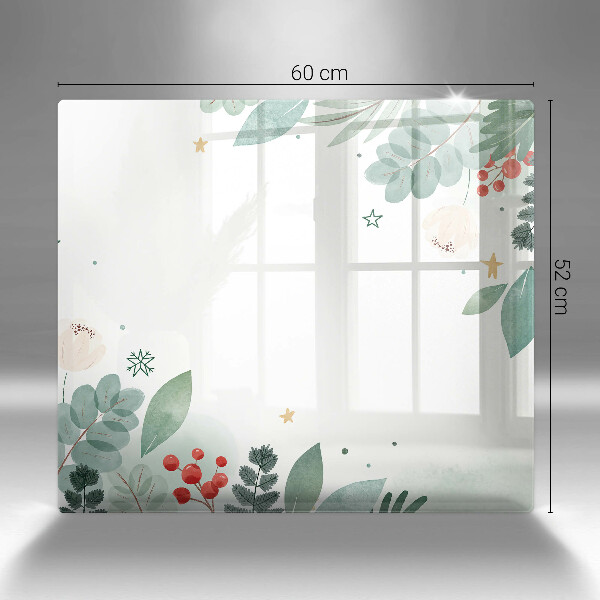 Skärbräda av glas Akvarell blad