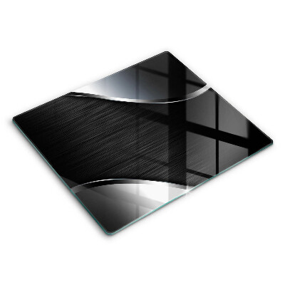 Skärbräda av glas Metallabstraktion