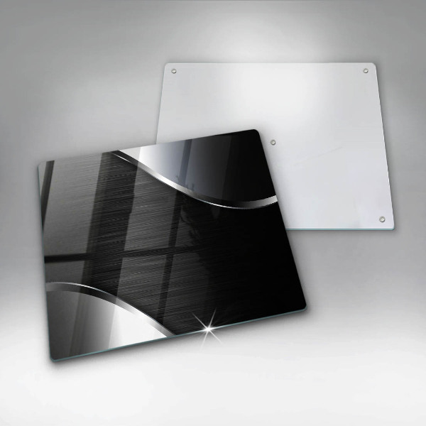 Skärbräda av glas Metallabstraktion