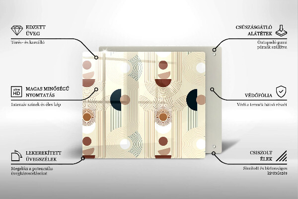 Skärbräda av glas Geometri boho former