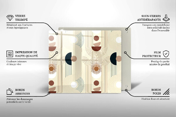 Skärbräda av glas Geometri boho former