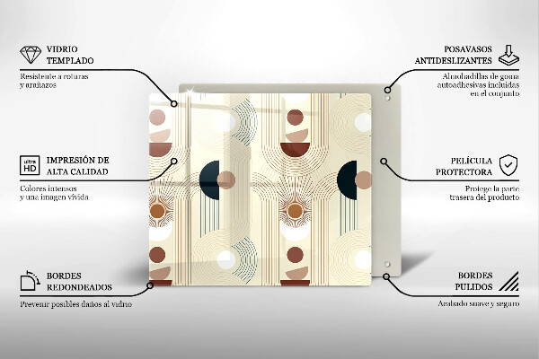 Skärbräda av glas Geometri boho former