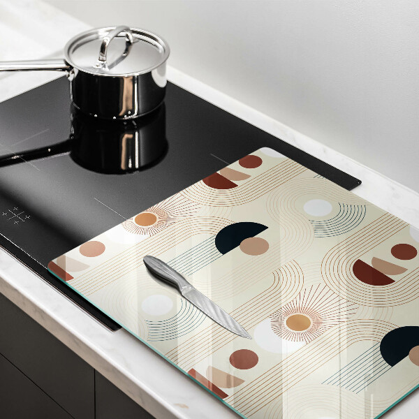 Skärbräda av glas Geometri boho former