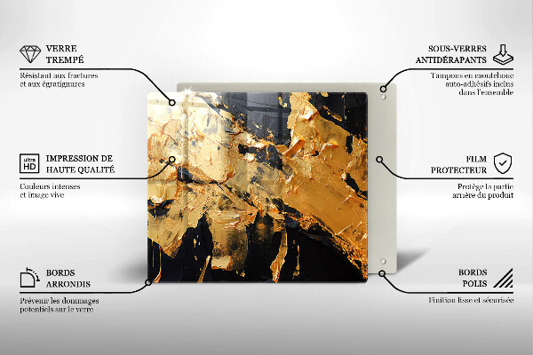 Skärbräda av glas Elegant färgstruktur