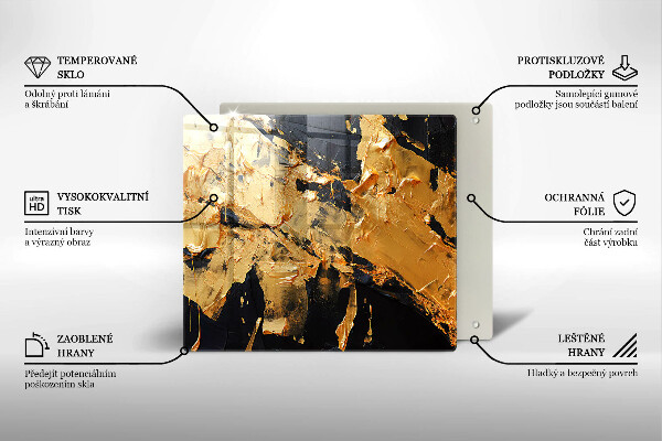 Skärbräda av glas Elegant färgstruktur