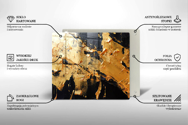 Skärbräda av glas Elegant färgstruktur