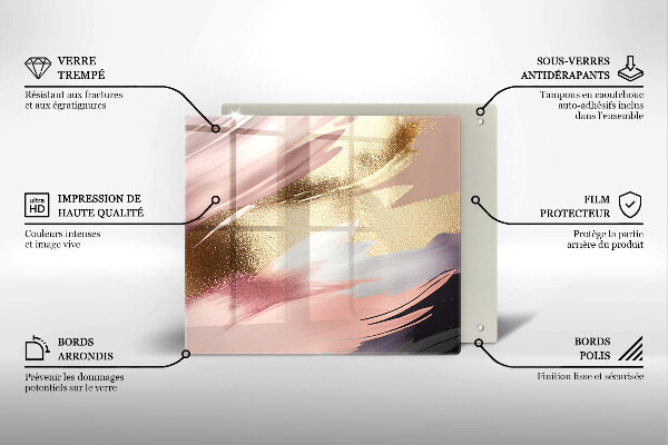 Skärbräda av glas Pastellfläckar