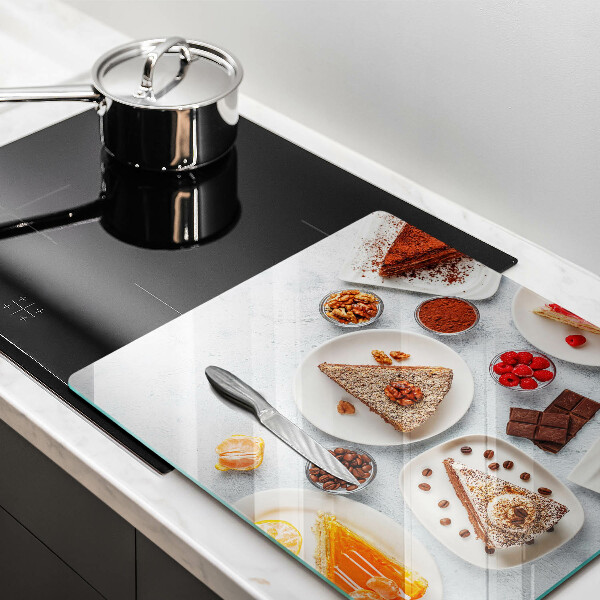 Skärbräda av glas Słodkości ciasta