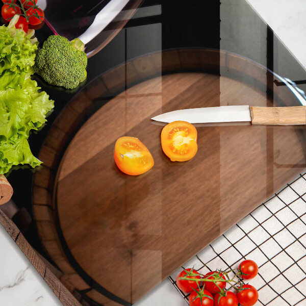 Skärbräda av glas Beczka wina kieliszek