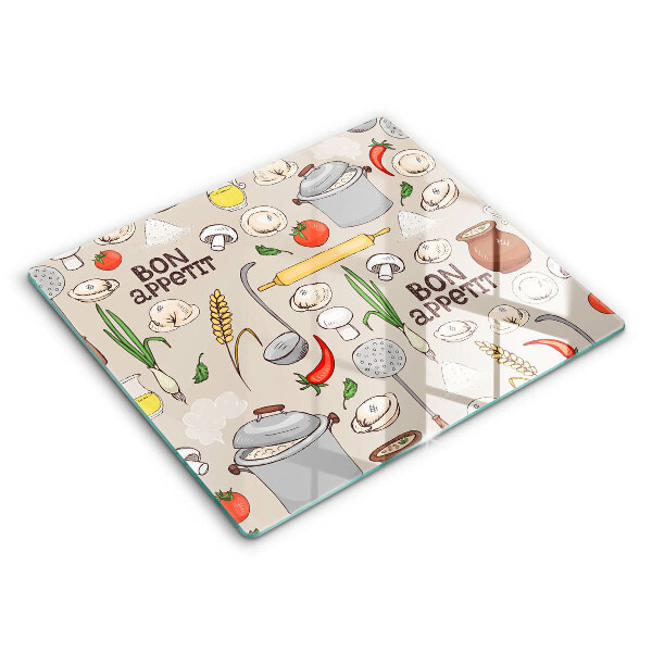 Skärbräda av glas Ilustracja kuchnia