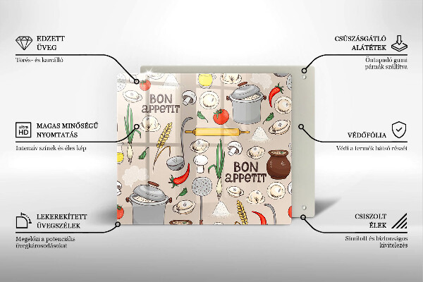 Skärbräda av glas Ilustracja kuchnia