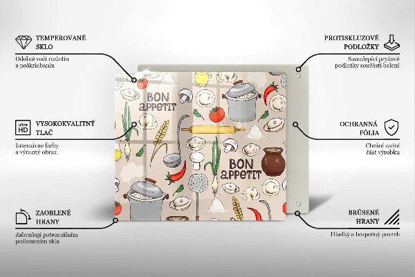 Skärbräda av glas Ilustracja kuchnia