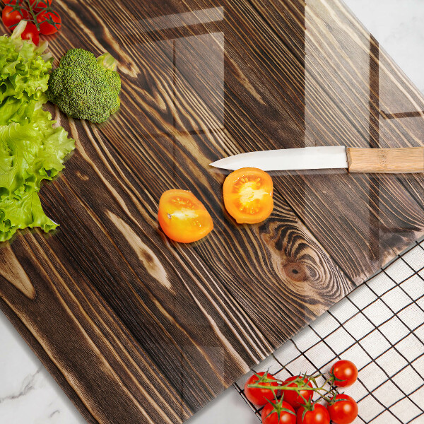 Skärbräda av glas Tekstura drewno