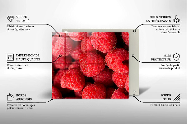 Skärbräda av glas Owoce maliny