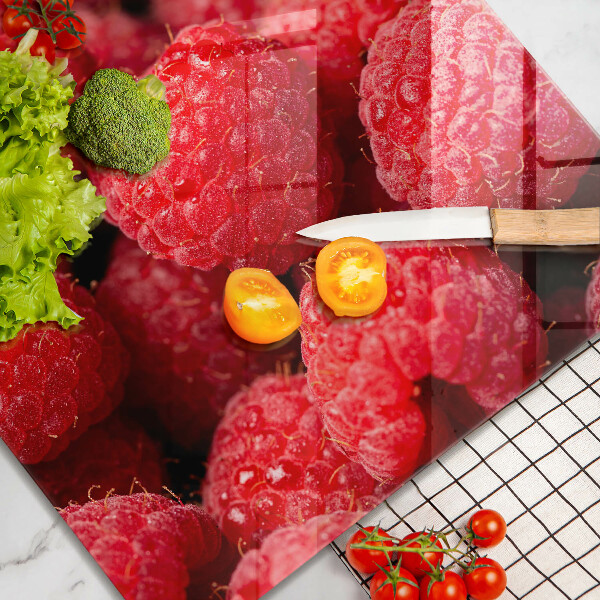 Skärbräda av glas Owoce maliny