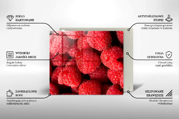 Skärbräda av glas Owoce maliny