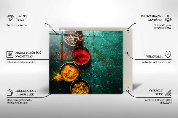 Skärbräda av glas Orientalne przyprawy