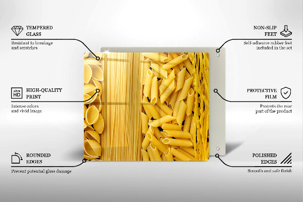 Skärbräda av glas Makaron