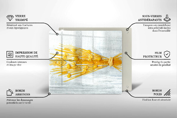Skärbräda av glas Makaron