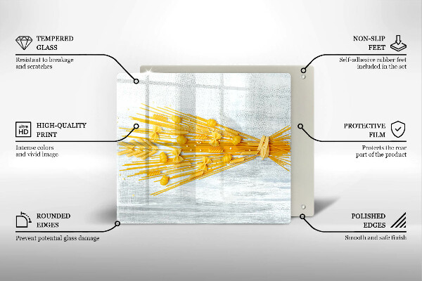 Skärbräda av glas Makaron