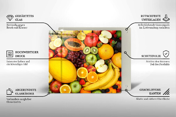 Skärbräda av glas Kolekcja owoców