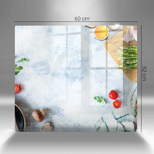 Skärbräda av glas Składniki w kuchni