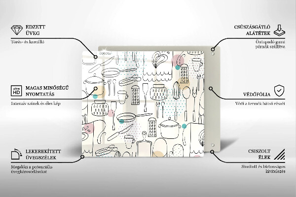 Skärbräda av glas Akcesoria kuchenne