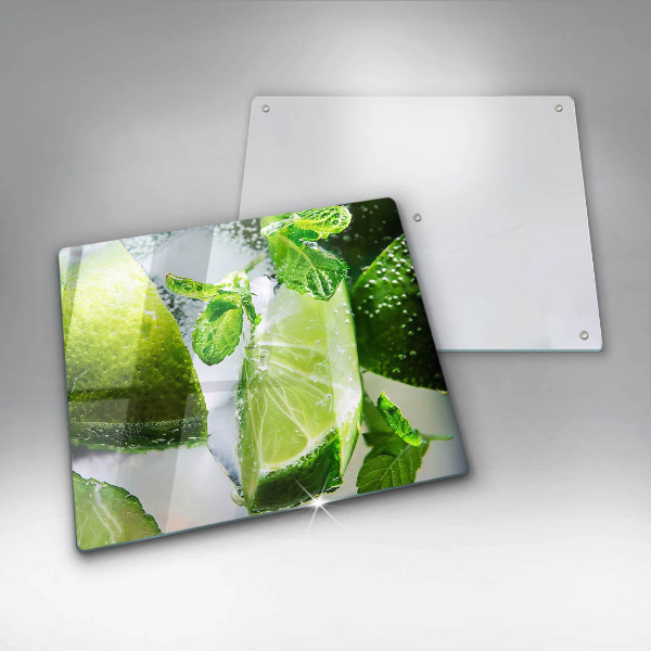 Skärbräda av glas Woda z limonką i lodem