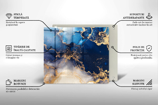 Skärbräda av glas Marmurowa abstrakcja