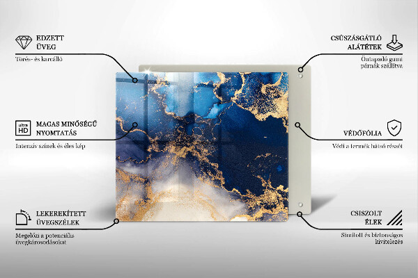 Skärbräda av glas Marmurowa abstrakcja