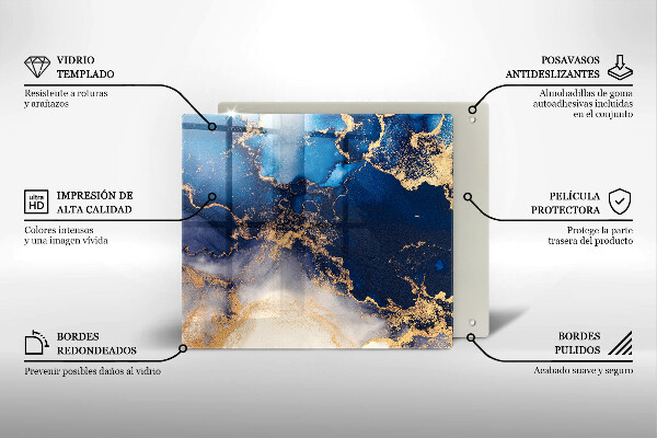 Skärbräda av glas Marmurowa abstrakcja