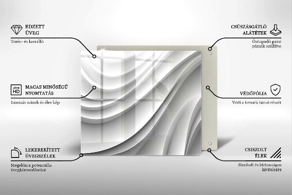 Skärbräda av glas Linie geometryczne