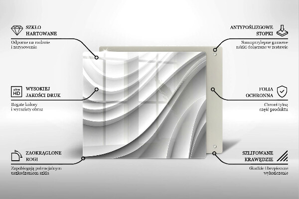 Skärbräda av glas Linie geometryczne