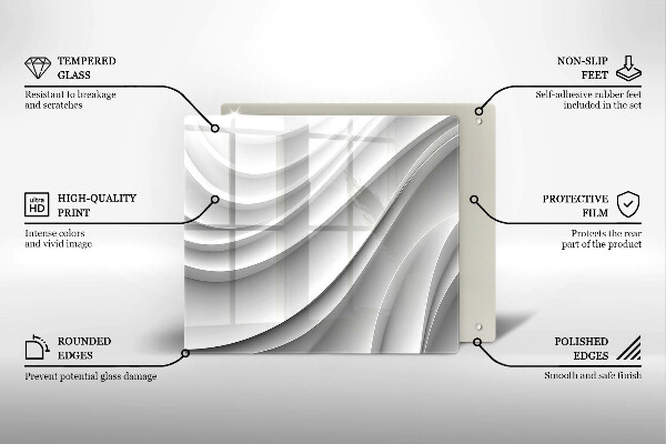 Skärbräda av glas Linie geometryczne