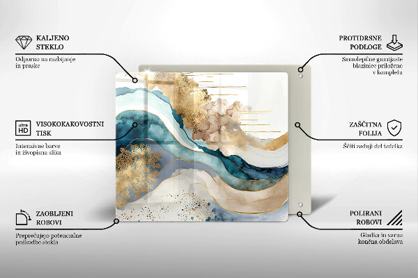 Skärbräda av glas Kolorowy marmur