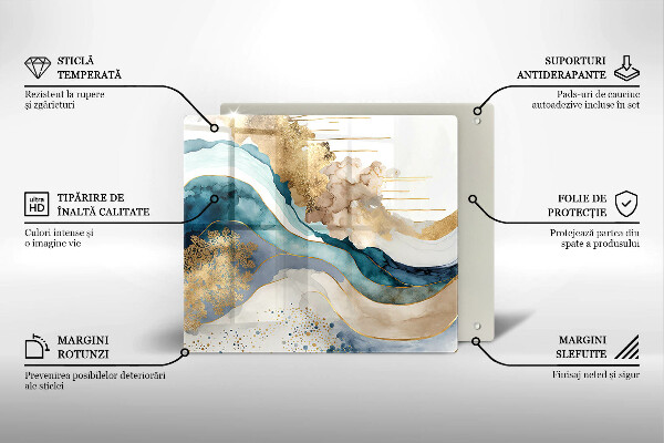 Skärbräda av glas Kolorowy marmur