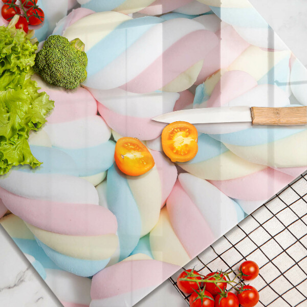 Skärbräda av glas Kolorowe pianki