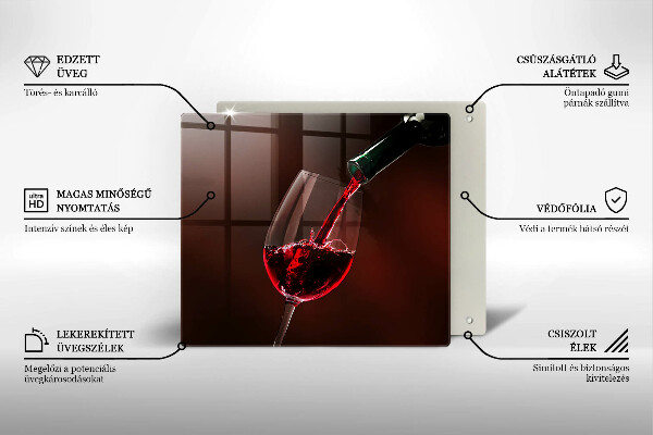Skärbräda av glas Kieliszek wina