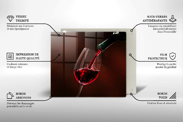 Skärbräda av glas Kieliszek wina