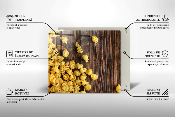 Skärbräda av glas Makaron na stole