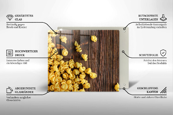 Skärbräda av glas Makaron na stole