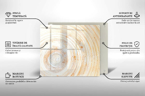 Skärbräda av glas Tekstura drewna