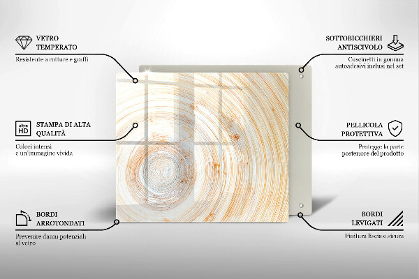 Skärbräda av glas Tekstura drewna